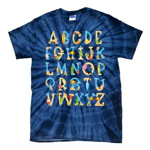 Alphabet ABC Kindergarten Teacher Summer Beach End Of School Tie-Dye T-Shirt