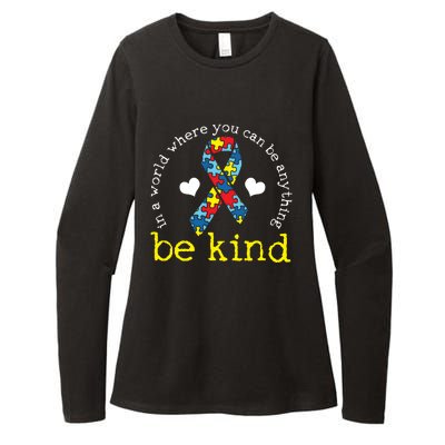 Autism Awareness Kindness Ribbon Heart Meaningful Gift Womens CVC Long Sleeve Shirt