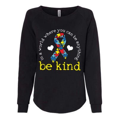 Autism Awareness Kindness Ribbon Heart Meaningful Gift Womens California Wash Sweatshirt