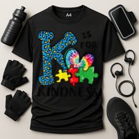 Autism Awareness K Is For Kindness Puzzle Piece Be Kind Cooling Performance Crew T-Shirt