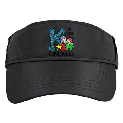 Autism Awareness K Is For Kindness Puzzle Piece Be Kind Adult Drive Performance Visor