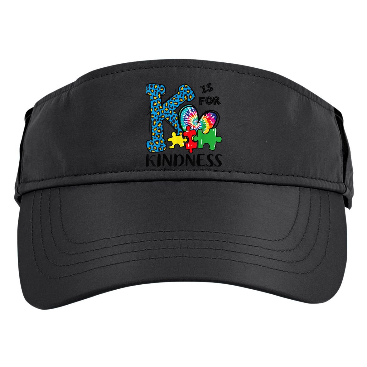 Autism Awareness K Is For Kindness Puzzle Piece Be Kind Adult Drive Performance Visor