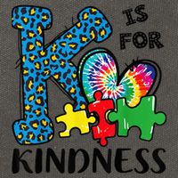 Autism Awareness K Is For Kindness Puzzle Piece Be Kind Cotton Canvas Backpack