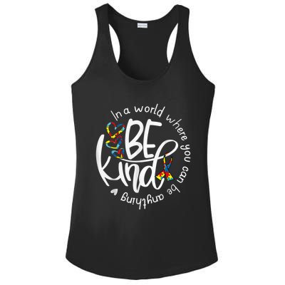 Autism Awareness Kindness Ribbon Heart Ladies PosiCharge Competitor Racerback Tank