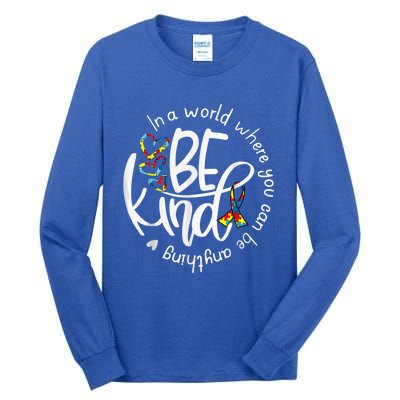 Autism Awareness Kindness Ribbon Heart Tall Long Sleeve T-Shirt