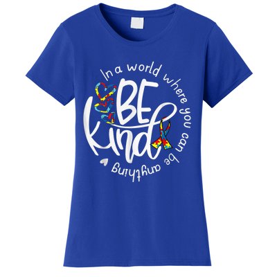 Autism Awareness Kindness Ribbon Heart Women's T-Shirt