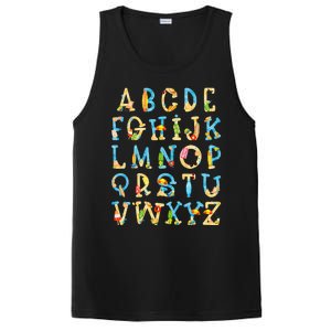 Alphabet ABC Kindergarten Teacher Summer Beach End Of School PosiCharge Competitor Tank