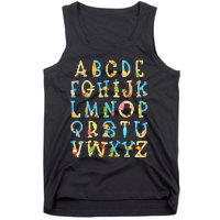 Alphabet ABC Kindergarten Teacher Summer Beach End Of School Tank Top