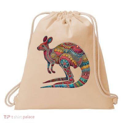 Australian Aboriginal Kangaroo Funny Animal Lover Australia Drawstring Bag