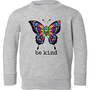 Autism Awareness Kindness Butterfly Be Kind Teacher Wo Toddler Sweatshirt