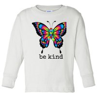 Autism Awareness Kindness Butterfly Be Kind Teacher Wo Toddler Long Sleeve Shirt