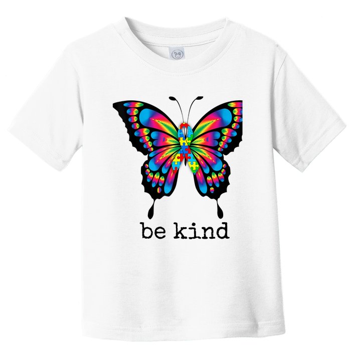 Autism Awareness Kindness Butterfly Be Kind Teacher Wo Toddler T-Shirt