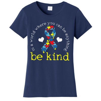 Autism Awareness Kindness Ribbon Heart Women's T-Shirt