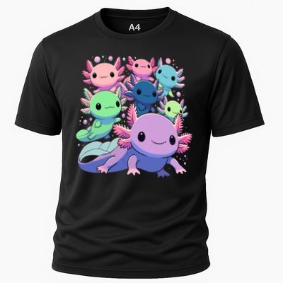 Axolotl Animals Kawaii Axolotls Cooling Performance Crew T-Shirt