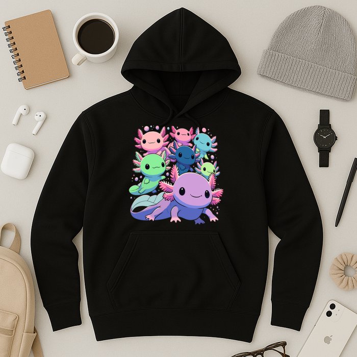 Axolotl Animals Kawaii Axolotls Hoodie