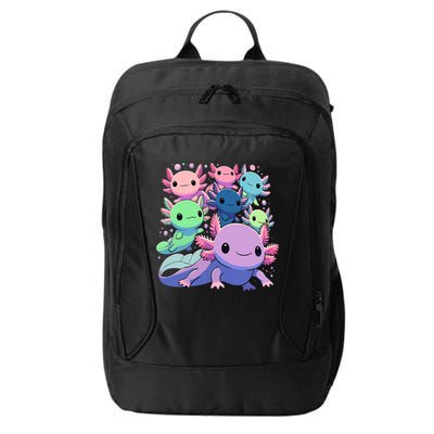 Axolotl Animals Kawaii Axolotls City Backpack