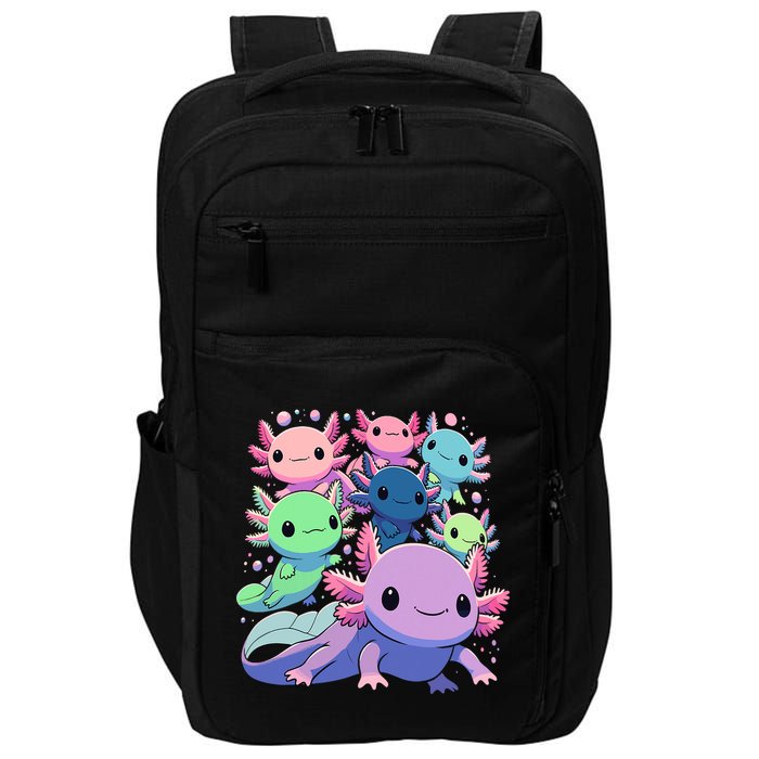 Axolotl Animals Kawaii Axolotls Impact Tech Backpack