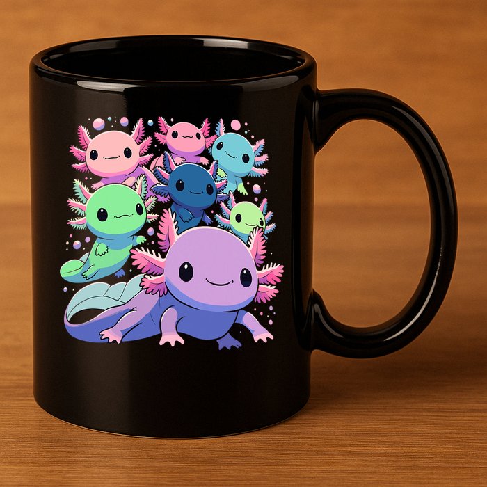 Axolotl Animals Kawaii Axolotls 11oz C Handle Ceramic Mug