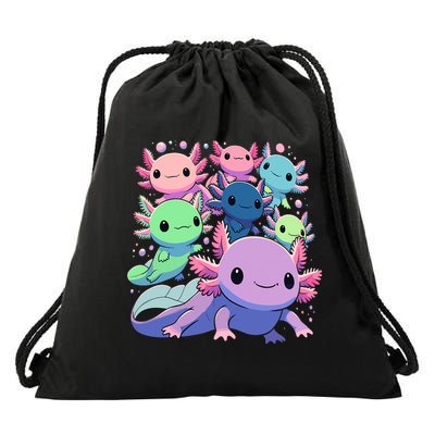 Axolotl Animals Kawaii Axolotls Drawstring Bag