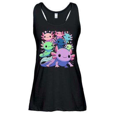 Axolotl Animals Kawaii Axolotls Ladies Essential Flowy Tank