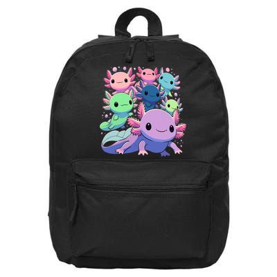 Axolotl Animals Kawaii Axolotls 16 in Basic Backpack