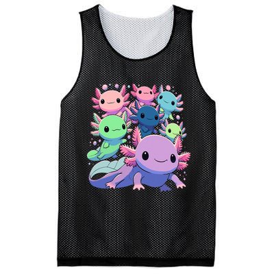 Axolotl Animals Kawaii Axolotls Mesh Reversible Basketball Jersey Tank