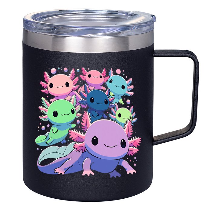 Axolotl Animals Kawaii Axolotls 12oz Stainless Steel Coffee Mug