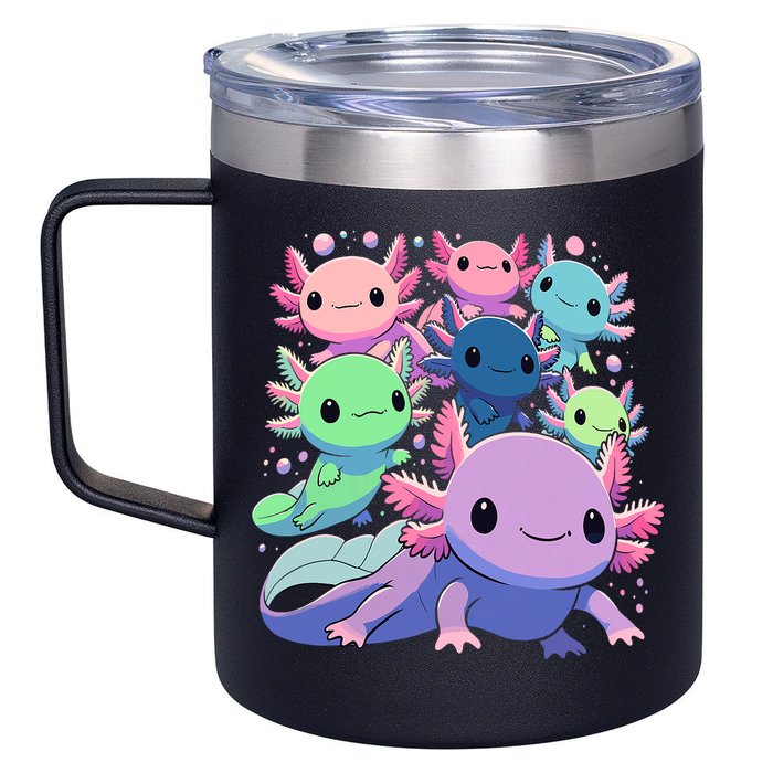 Axolotl Animals Kawaii Axolotls 12oz Stainless Steel Coffee Mug