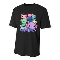 Axolotl Animals Kawaii Axolotls Youth Performance Sprint T-Shirt