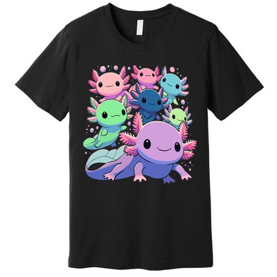 Axolotl Animals Kawaii Axolotls Premium T-Shirt