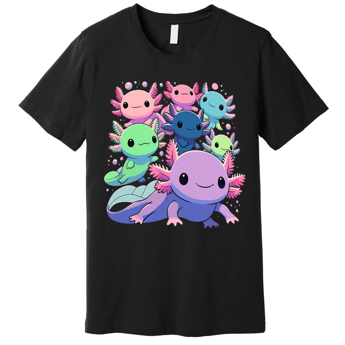 Axolotl Animals Kawaii Axolotls Premium T-Shirt
