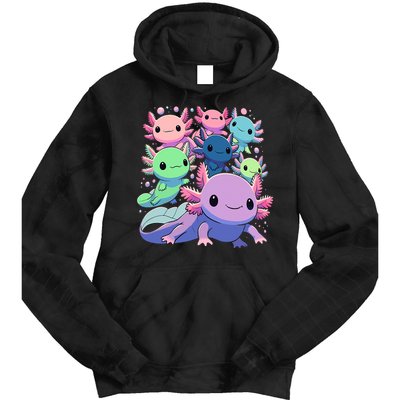 Axolotl Animals Kawaii Axolotls Tie Dye Hoodie