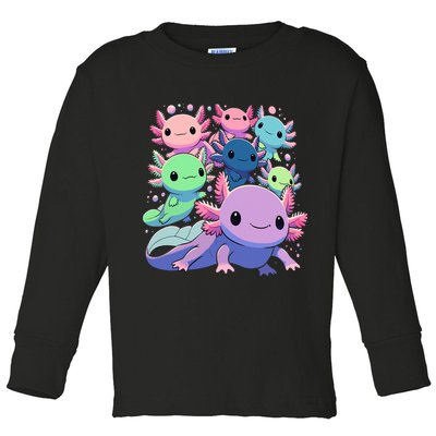 Axolotl Animals Kawaii Axolotls Toddler Long Sleeve Shirt