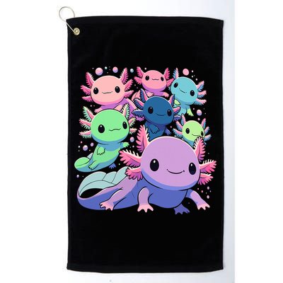 Axolotl Animals Kawaii Axolotls Golf Towel