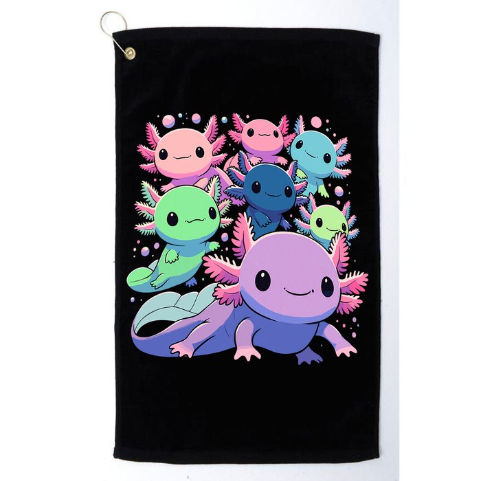 Axolotl Animals Kawaii Axolotls Golf Towel