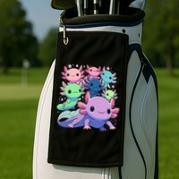 Axolotl Animals Kawaii Axolotls Golf Towel