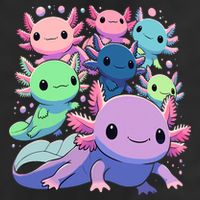 Axolotl Animals Kawaii Axolotls Golf Towel