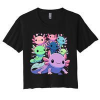 Axolotl Animals Kawaii Axolotls Women's Crop Top Tee