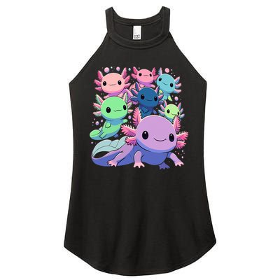 Axolotl Animals Kawaii Axolotls Women's Perfect Tri Rocker Tank