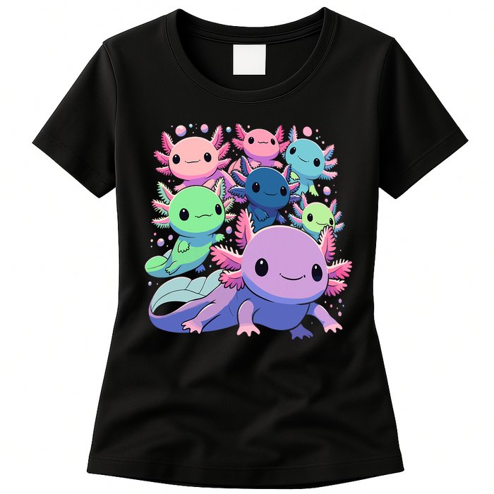 Axolotl Animals Kawaii Axolotls Womens T-Shirt