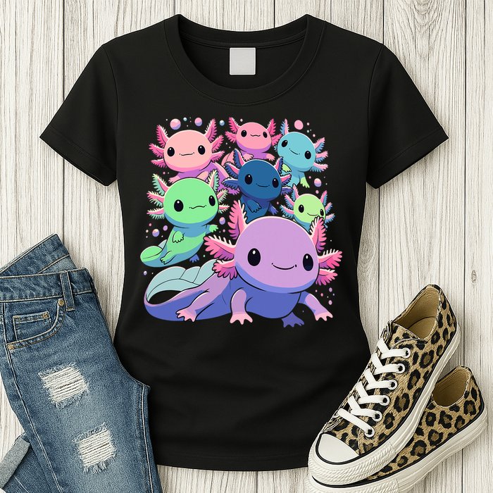 Axolotl Animals Kawaii Axolotls Womens T-Shirt
