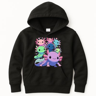 Axolotl Animals Kawaii Axolotls Kids Hoodie