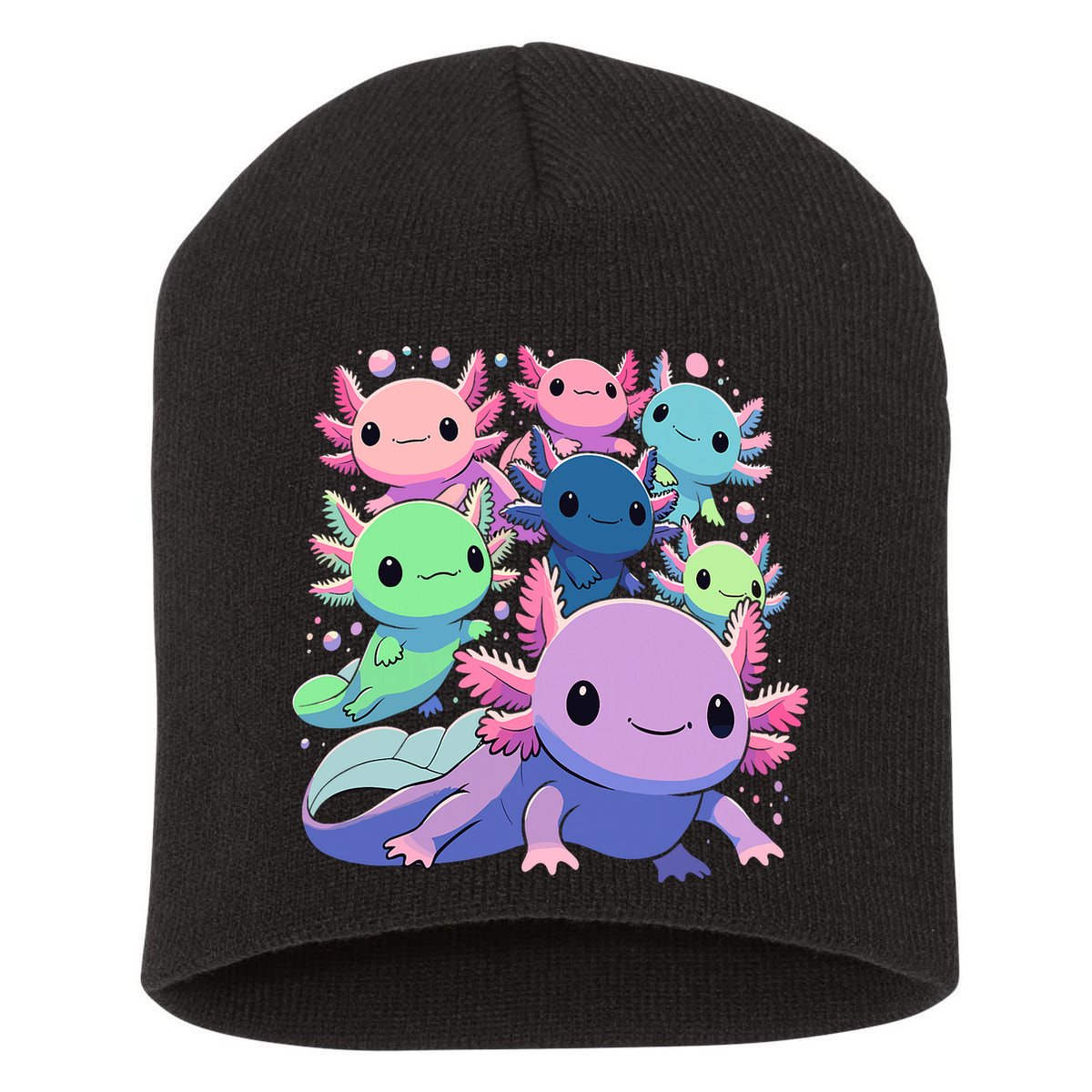 Axolotl Animals Kawaii Axolotls Short Acrylic Beanie