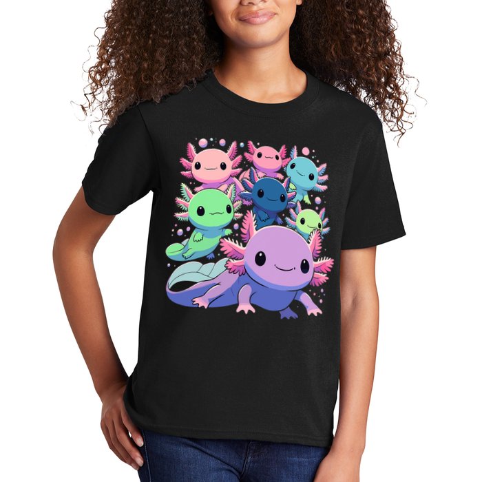 Axolotl Animals Kawaii Axolotls Kids T-Shirt