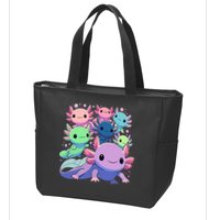 Axolotl Animals Kawaii Axolotls Zip Tote Bag