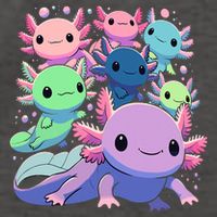 Axolotl Animals Kawaii Axolotls Vector Backpack