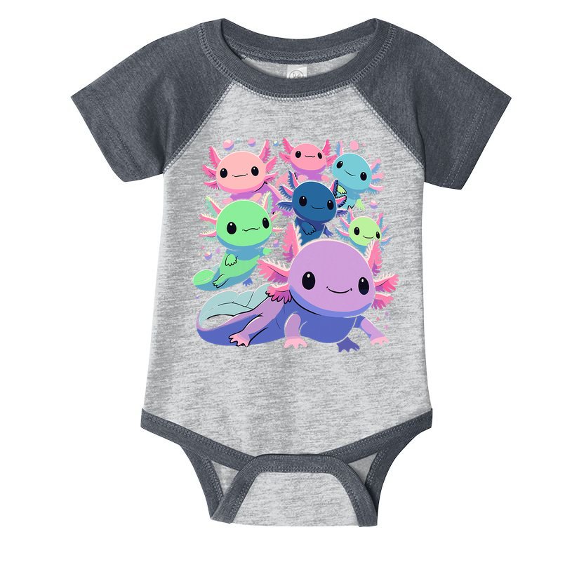 Axolotl Animals Kawaii Axolotls Infant Baby Jersey Bodysuit