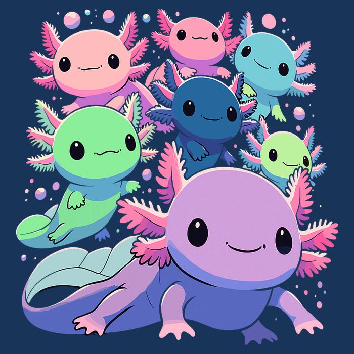 Axolotl Animals Kawaii Axolotls Infant Baby Jersey Bodysuit