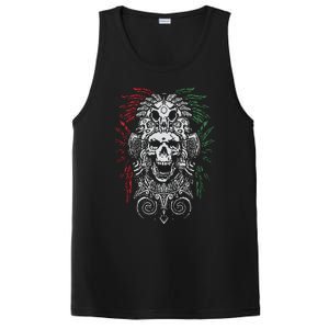 Ancient Aztec King Mexican Skull Mayas Mask Calavera Azteca PosiCharge Competitor Tank