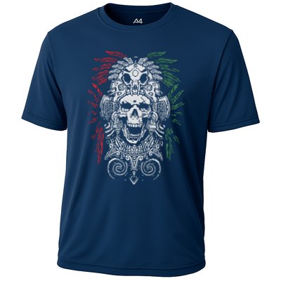 Ancient Aztec King Mexican Skull Mayas Mask Calavera Azteca Performance Shirt